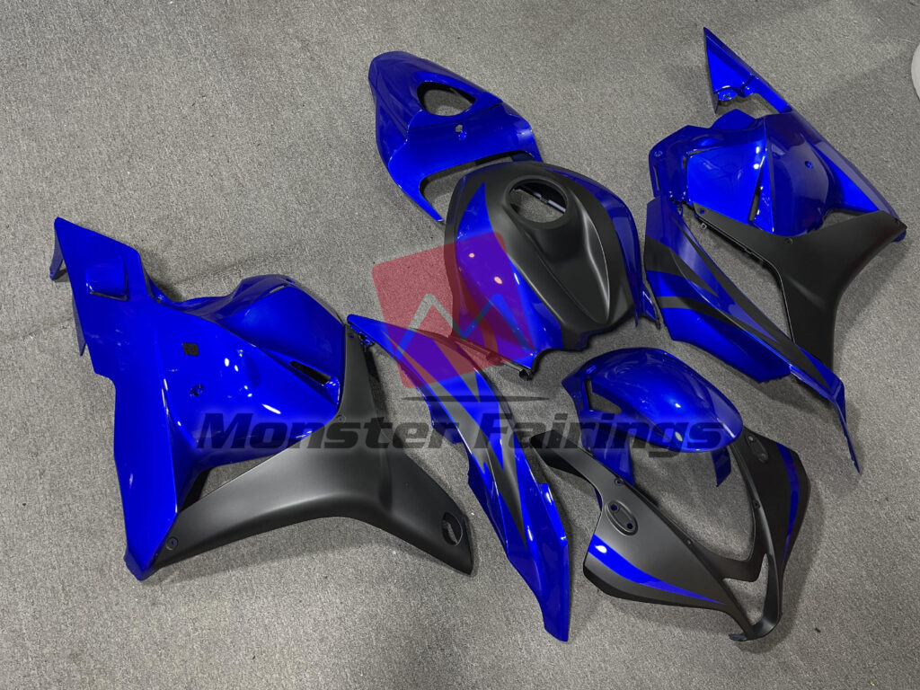 Deep Blue Matte Black ABS fairings for Honda CBR600RR 2009 - 2012 - premium OEM fit kit by Monster Fairings