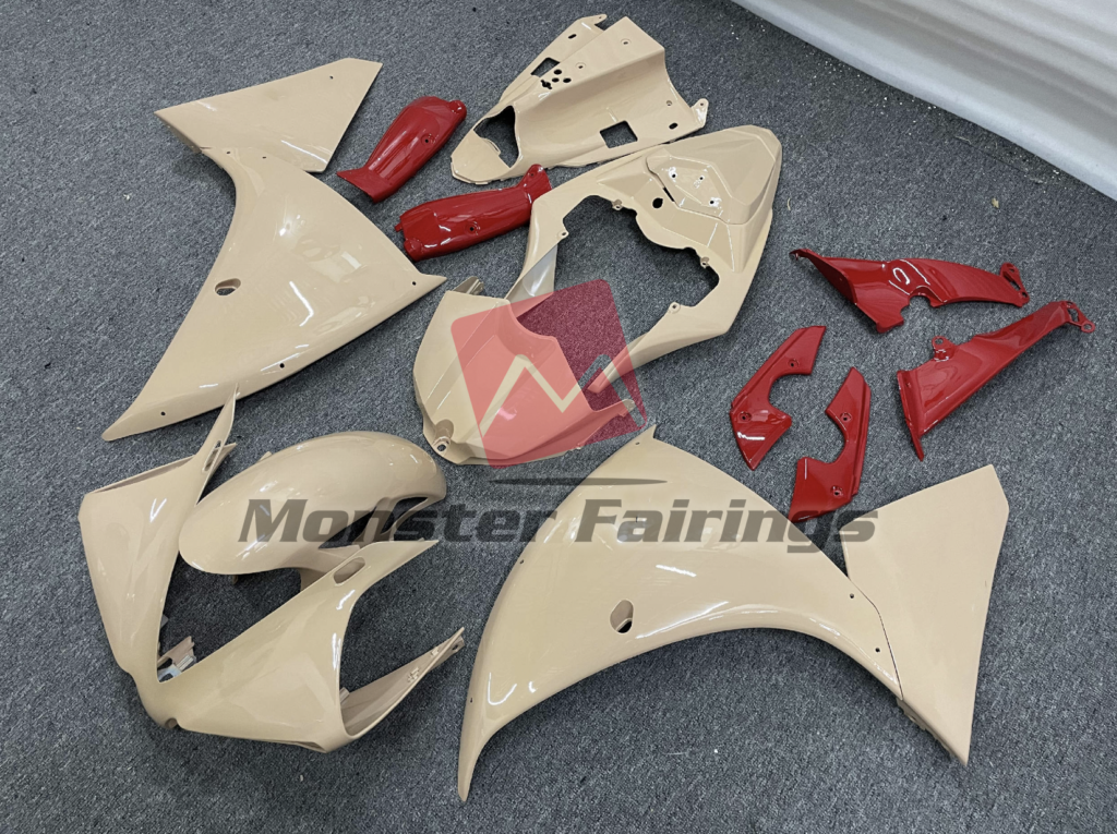 Desert Tan Red Trim ABS fairings for Yamaha R1 2012 - 2014 - premium OEM fit kit by Monster Fairings