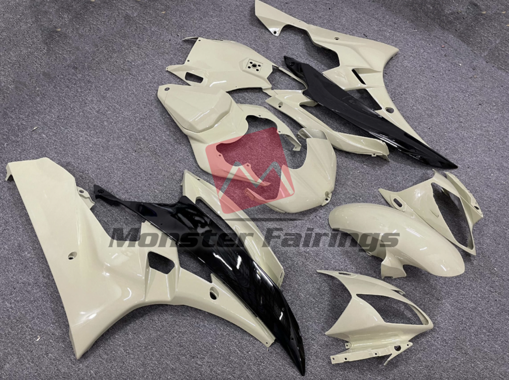 Gloss Desert Tan Black ABS fairings for Yamaha R6 2006 - 2007 - premium OEM fit kit by Monster Fairings