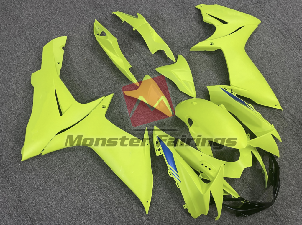 High Vis Yellow ABS fairings for Suzuki GSXR 600 - 750 2011 - 2025 - premium OEM fit kit by Monster Fairings
