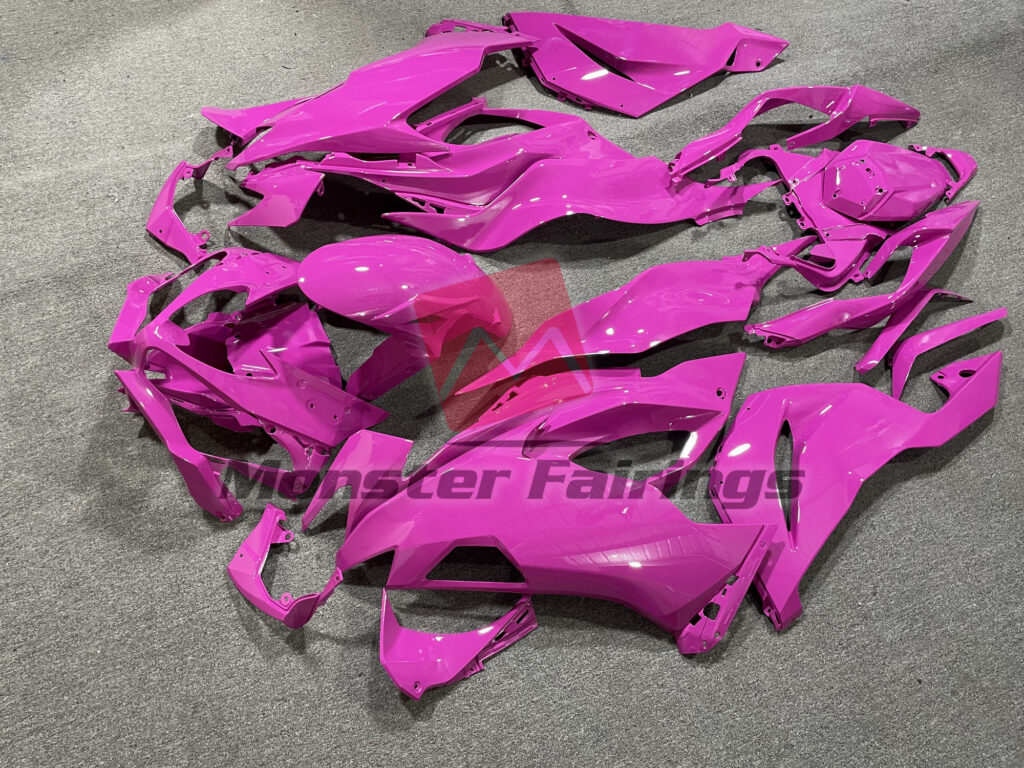 Kawasaki ZX6R custom ABS fairings 2019 - 2023 in Gloss Pink - durable replacement kit, Monster Fairings