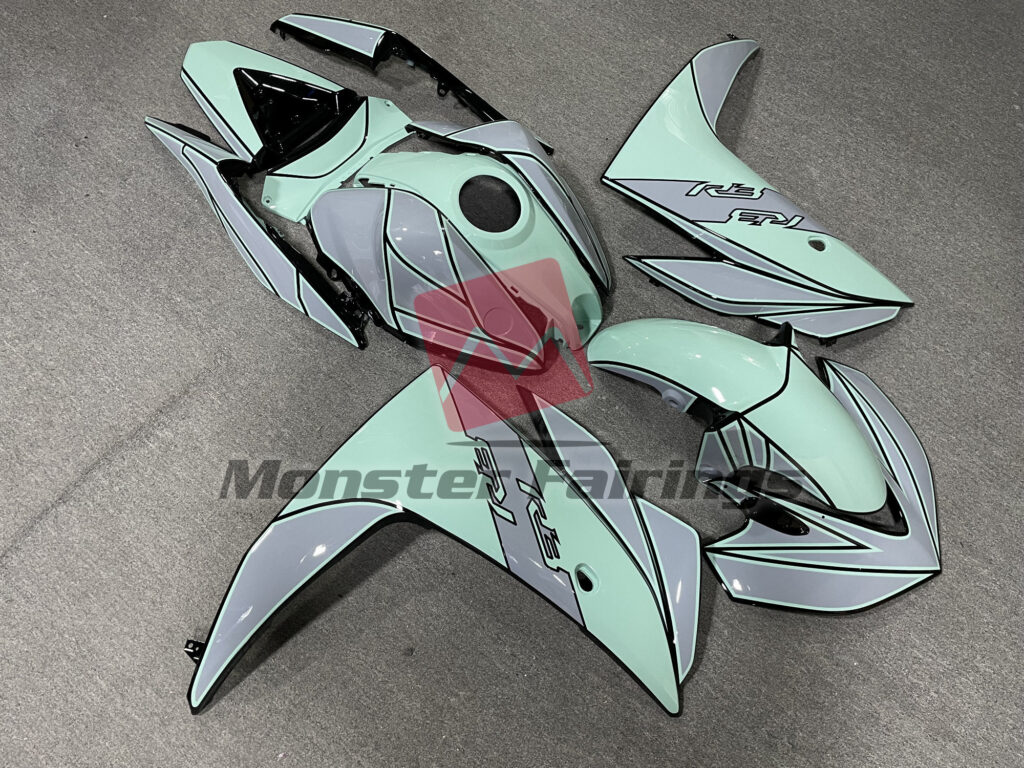 Mint Green Gray ABS fairings for Yamaha R3 2014 - 2018 - premium OEM fit kit by Monster Fairings