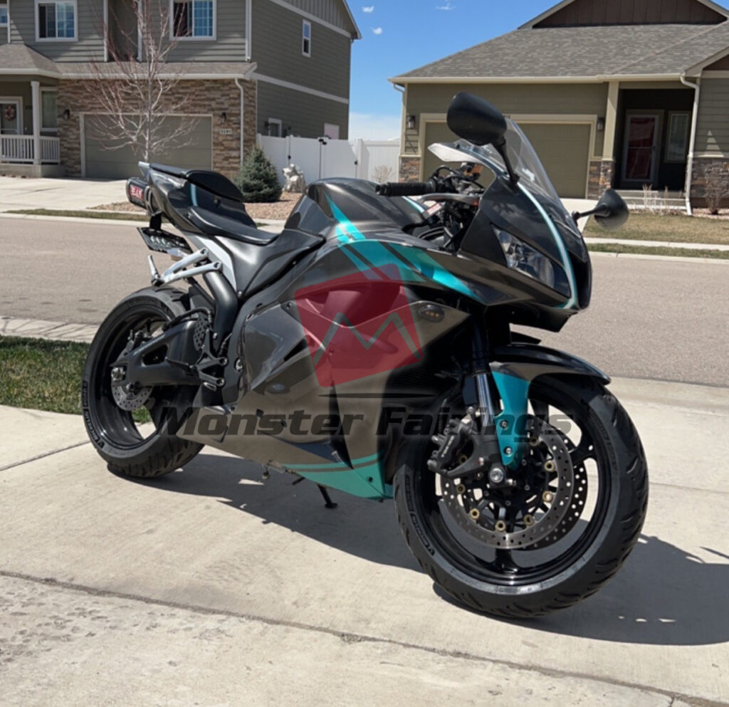 Monster Fairings ABS fairing kit for Honda CBR600RR 2009 - 2012 - Titanium Gray Emerald Green, precise OEM fit