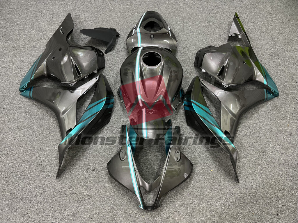 Honda CBR600RR 2009 - 2012 Titanium Gray Emerald Green ABS fairings - custom motorcycle bodywork kit by Monster Fairings
