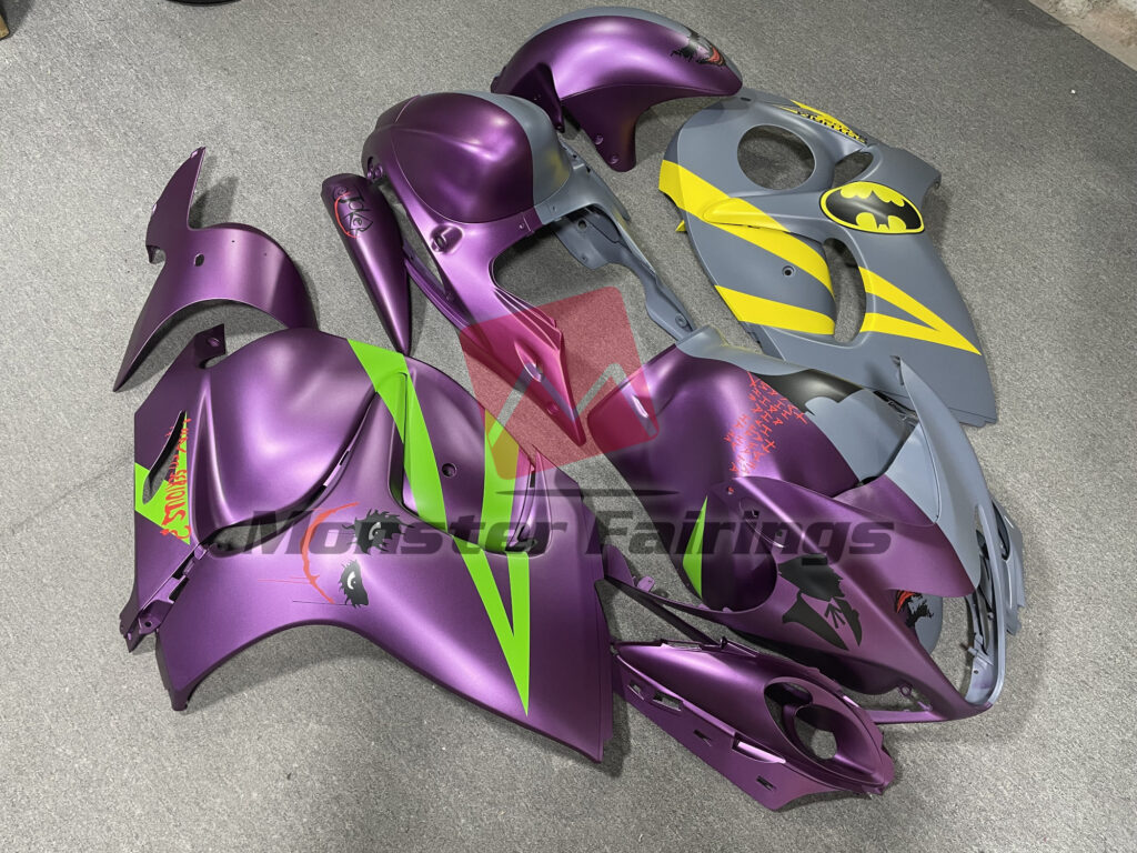 Bat Man Vs Joker Matte ABS fairings for Suzuki GSXR 1300 2008 - 2020 - premium OEM fit kit by Monster Fairings