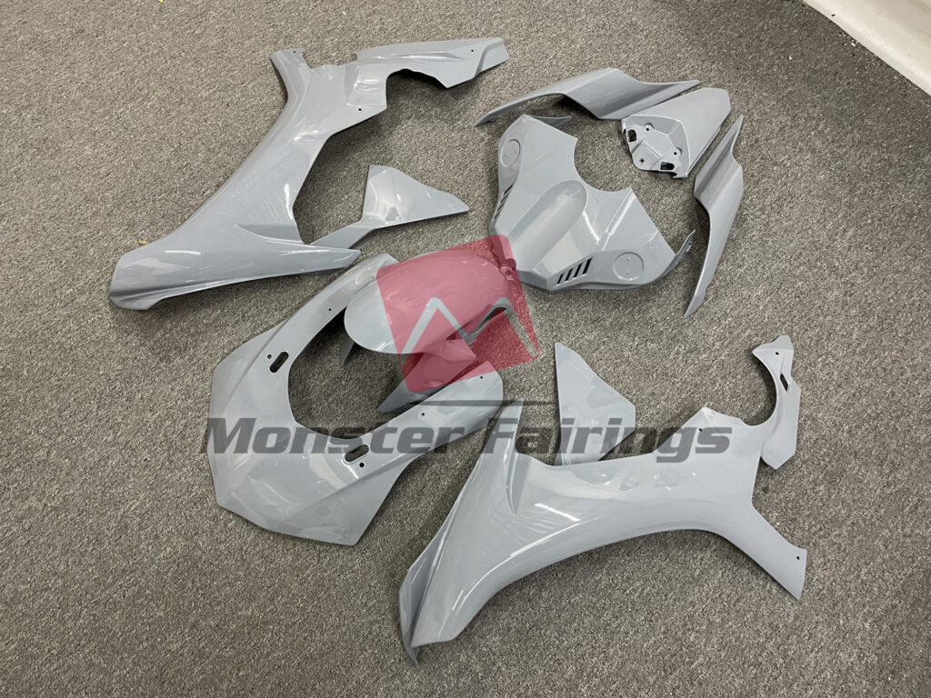 Yamaha R1 custom ABS fairings 2015 - 2019 in Nardo Gray - durable replacement kit, Monster Fairings