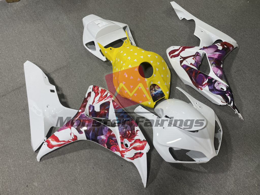 Gloss White Demon Slayer ABS fairings for Honda CBR1000RR 2006 - 2007 - premium OEM fit kit by Monster Fairings