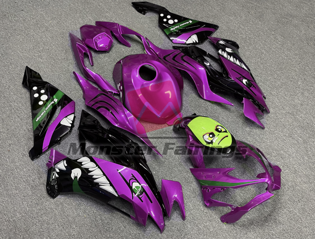 Gloss Purple Rossi Shark ABS fairings for Kawasaki ZX6R 2019 - 2023 - premium OEM fit kit by Monster Fairings