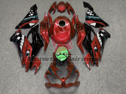 Kawasaki ZX6R 2019 - 2023 Red Rossi Shark ABS fairings - custom motorcycle bodywork kit by Monster Fairings