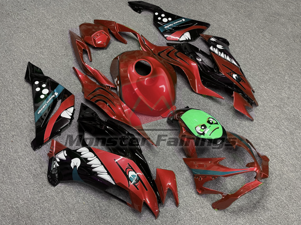 Red Rossi Shark ABS fairings for Kawasaki ZX6R 2019 - 2023 - premium OEM fit kit by Monster Fairings