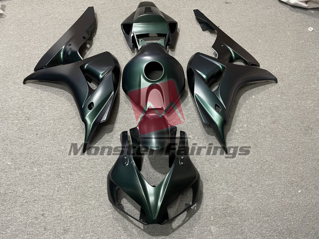 Honda CBR1000RR 2006 - 2007 Matte Green ABS fairings - custom motorcycle bodywork kit by Monster Fairings