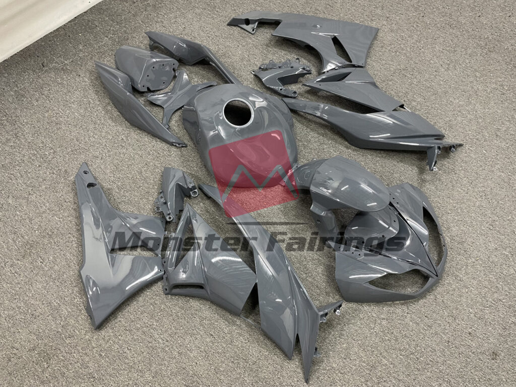 Gloss Nardo Gray ABS fairings for Kawasaki ZX6R 2009 - 2012 - premium OEM fit kit by Monster Fairings
