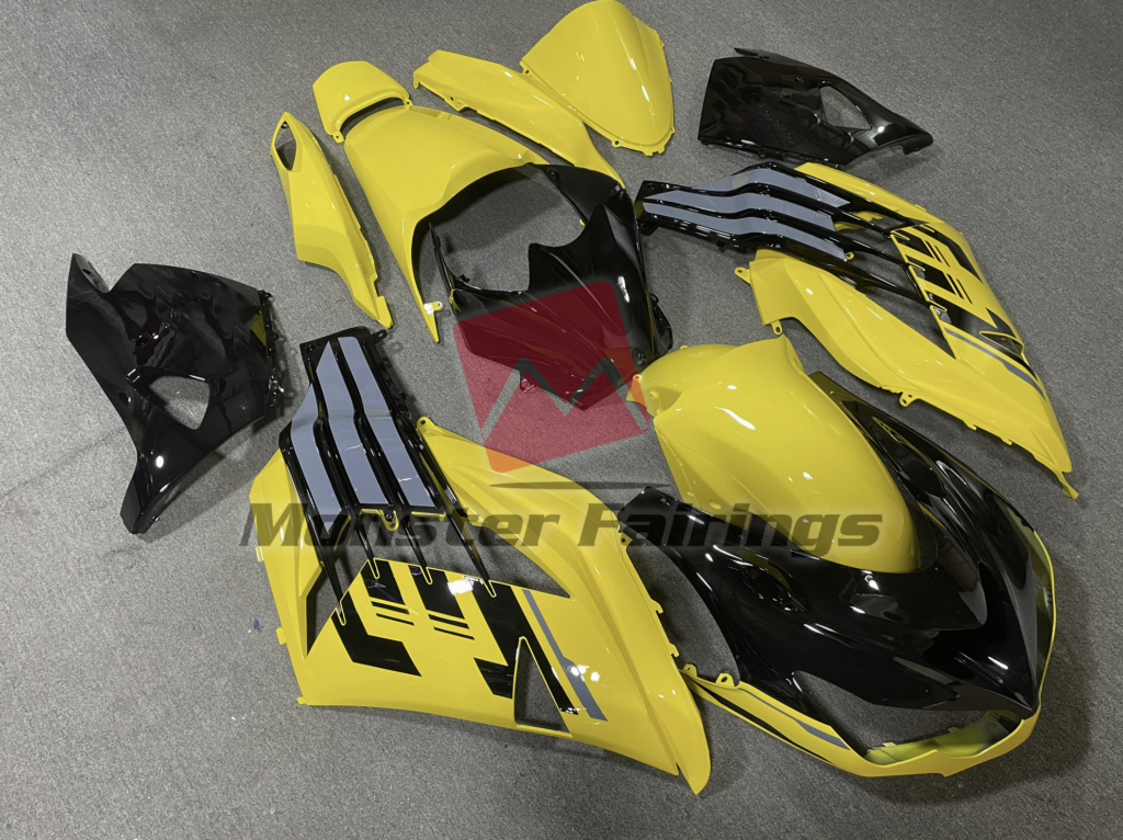 Gloss Yellow Black ABS fairings for Kawasaki ZX14R 2012 - 2024 - premium OEM fit kit by Monster Fairings