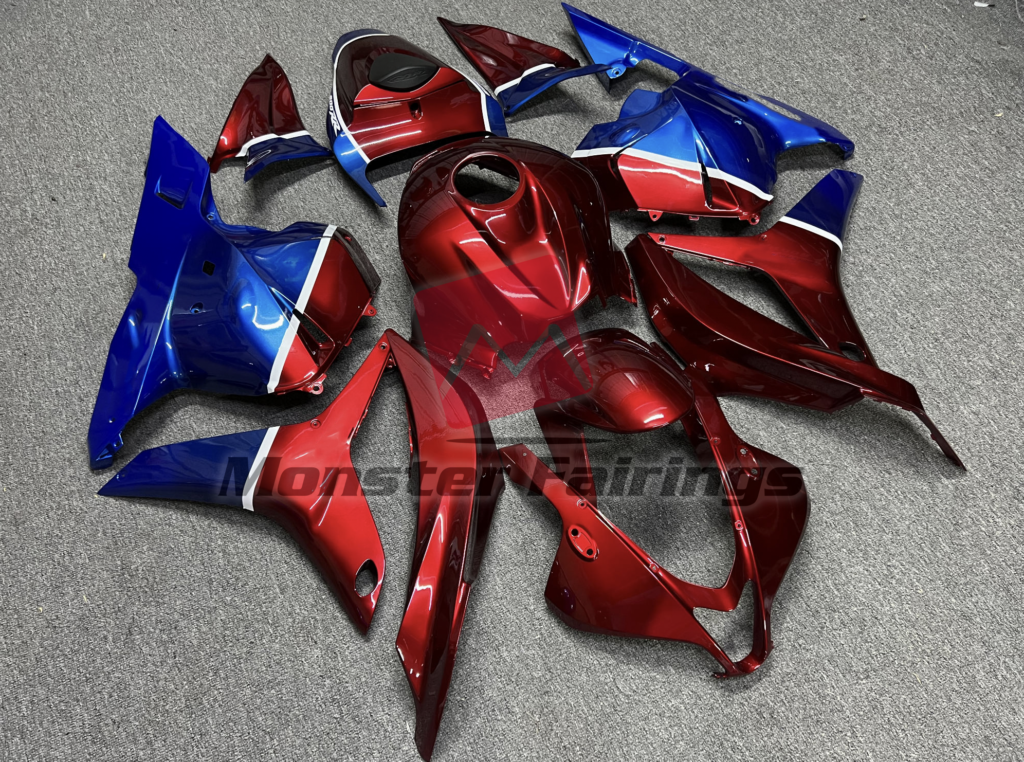 Red And Blue Slash ABS fairings for Honda CBR600RR 2009 - 2012 - premium OEM fit kit by Monster Fairings