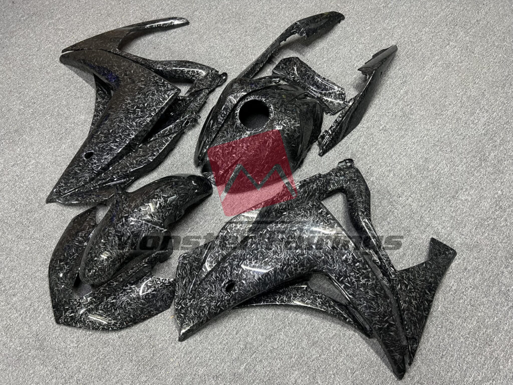 Yamaha R3 custom ABS fairings 2014 - 2018 in Forged Carbon Fiber - durable replacement kit, Monster Fairings