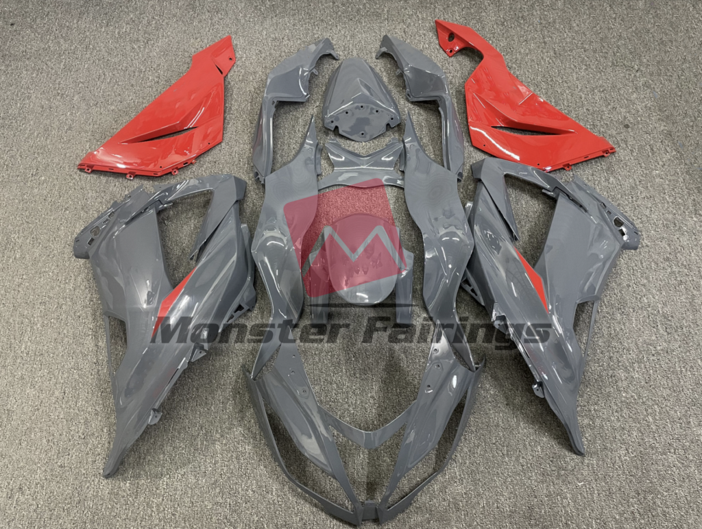 Kawasaki ZX6R 2013 - 2018 Nardo and Orange ABS fairings - custom motorcycle bodywork kit by Monster Fairings