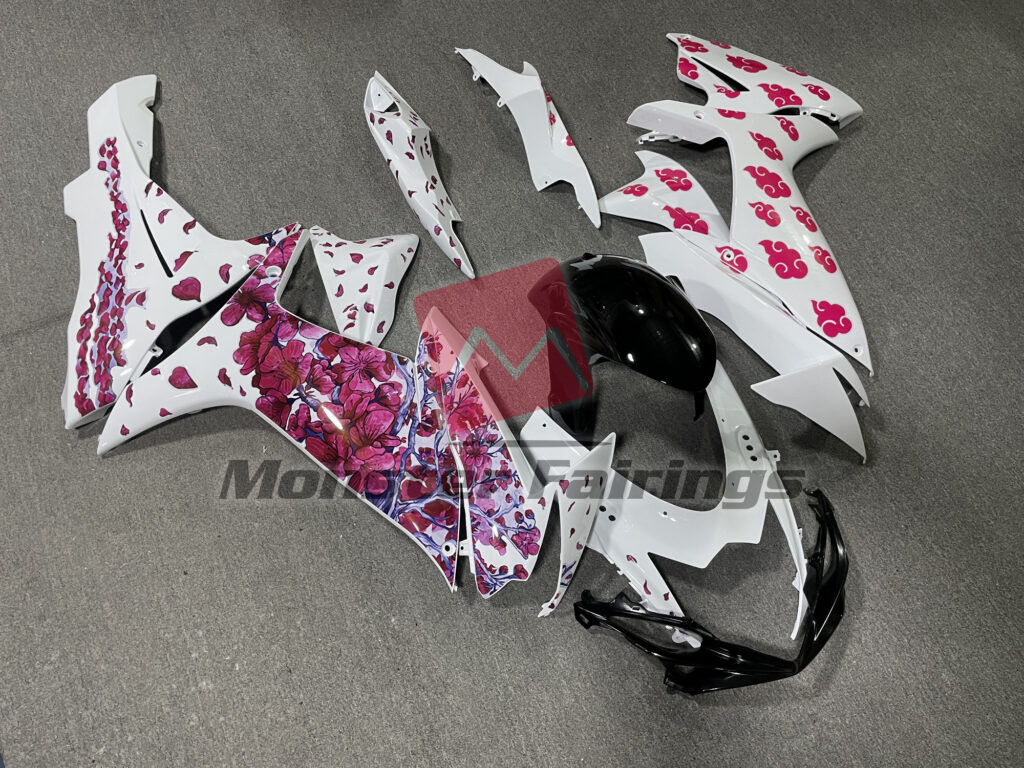 Cherry Blossom and Akatsuki Split ABS fairings for Suzuki GSXR 600 - 750 2011 - 2025 - premium OEM fit kit by Monster Fairings