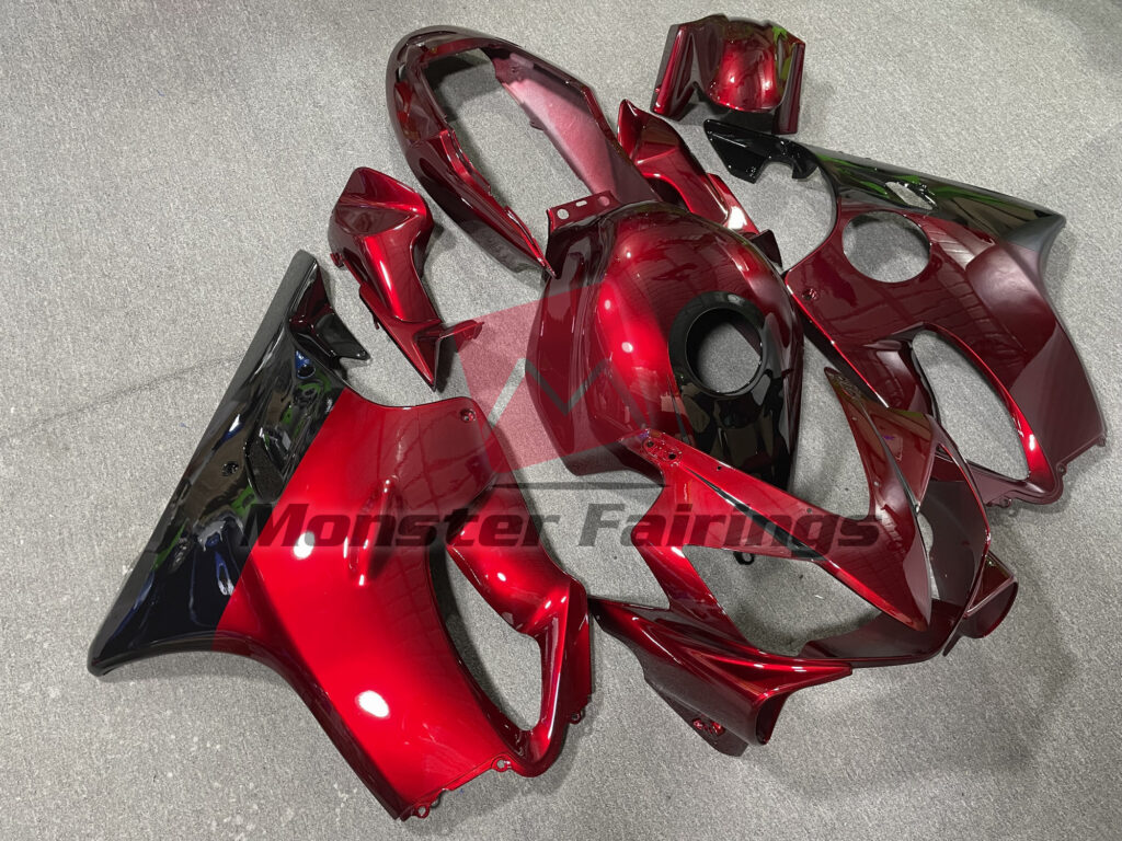 Red Black Details ABS fairings for Honda CBR600 F4i 2004 - 2007 - premium OEM fit kit by Monster Fairings