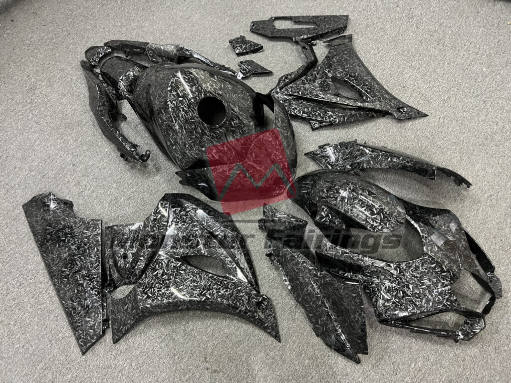 Forged Carbon Fiber Style ABS fairings for Suzuki GSXR 1000 2017 - 2025 - premium OEM fit kit by Monster Fairings