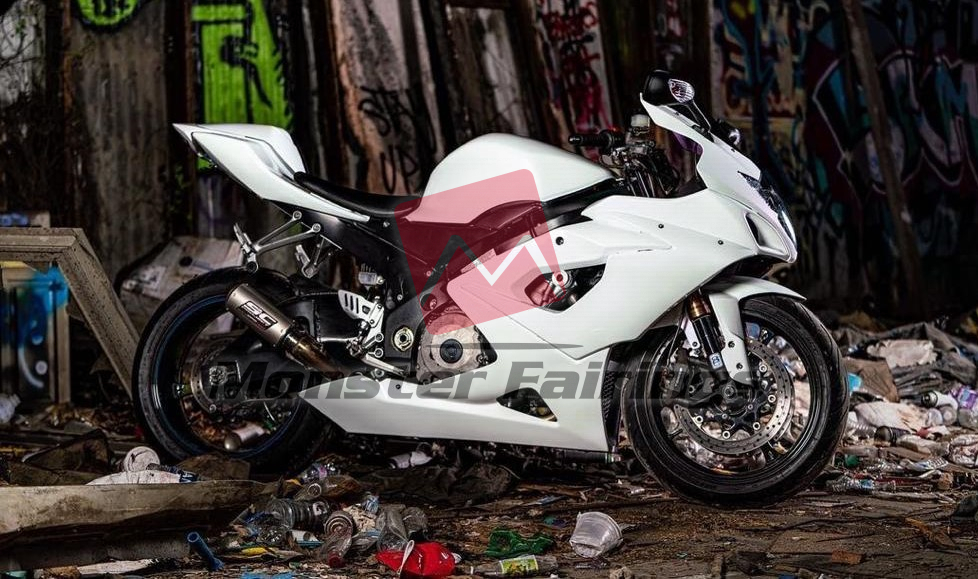 Suzuki GSXR 1000 2005 - 2006 ABS fairings, Gloss White & Pearl Purple Split - high - quality motorcycle kit by Monster Fairings