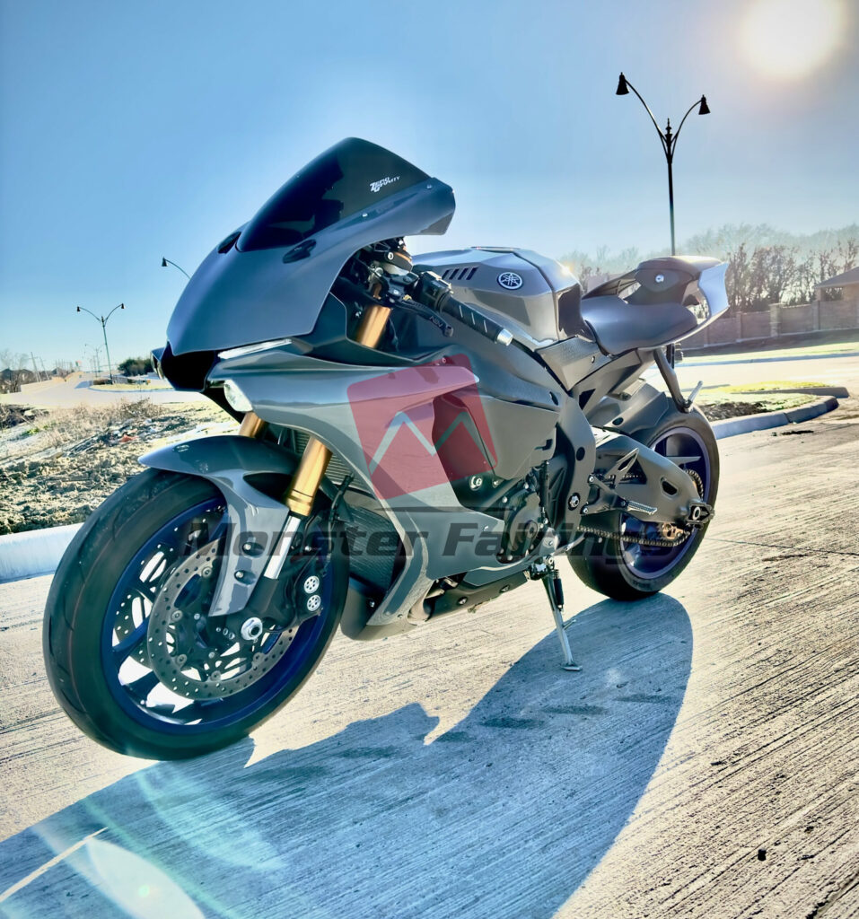 2015 - 2019 Yamaha R1 Nardo Gray fairing set - ABS injection, custom painted by Monster Fairings