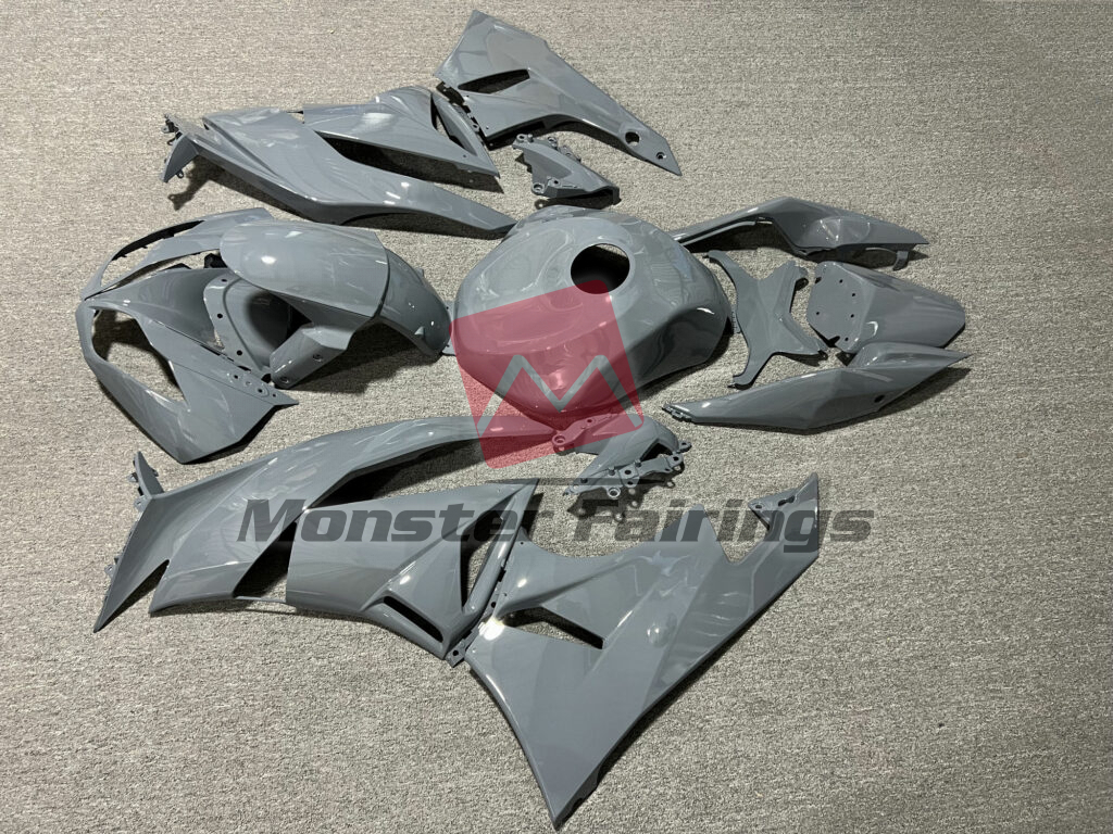 2009 - 2012 Kawasaki ZX6R Gloss Nardo Gray fairing set - ABS injection, custom painted by Monster Fairings