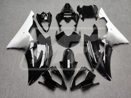 Yamaha R6 2008-2016 Gloss Black To White Fade ABS Fairings | Monster Fairings