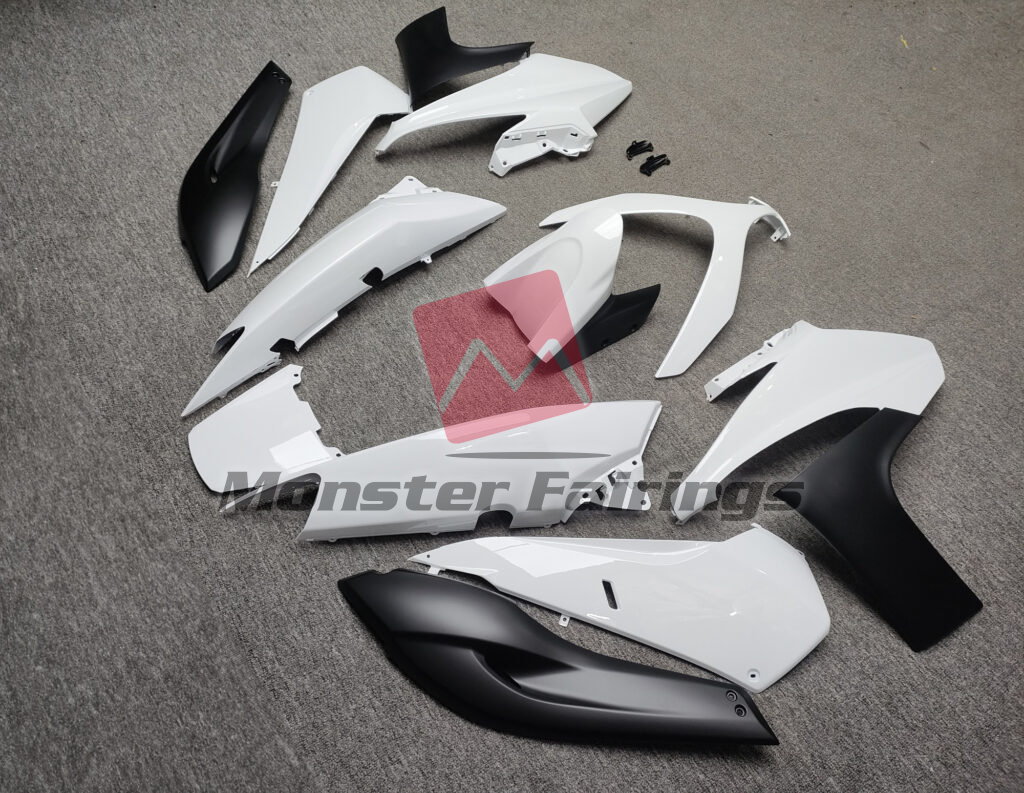 2008 - 2011 Yamaha TMAX500 Gloss White & and Matte Black fairing set - ABS injection, custom painted by Monster Fairings