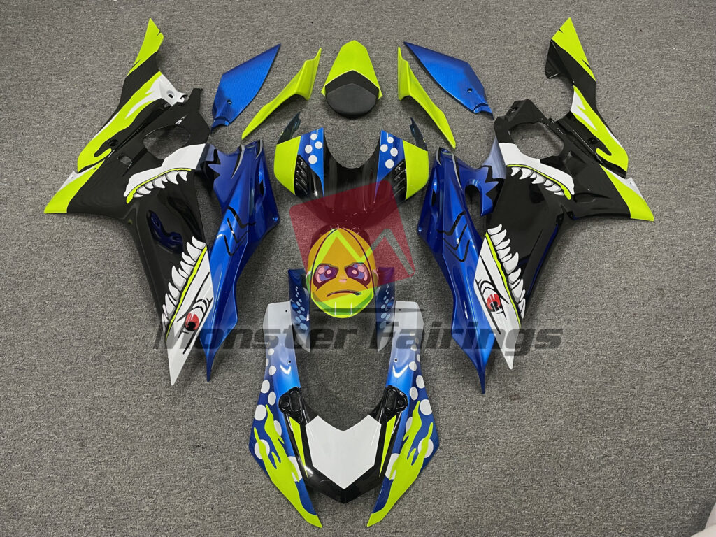 Yamaha R6 2017 - 2022 White Shark ABS fairings - custom motorcycle bodywork kit by Monster Fairings