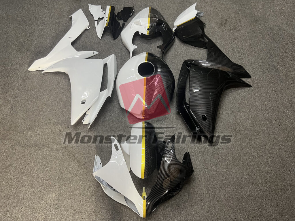 Yamaha R1 2007 - 2008 Carbon Style Split ABS fairings - custom motorcycle bodywork kit by Monster Fairings