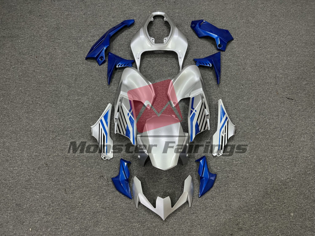Kawasaki Z900 2020 - 2024 Blue and Silver ABS fairings - custom motorcycle bodywork kit by Monster Fairings
