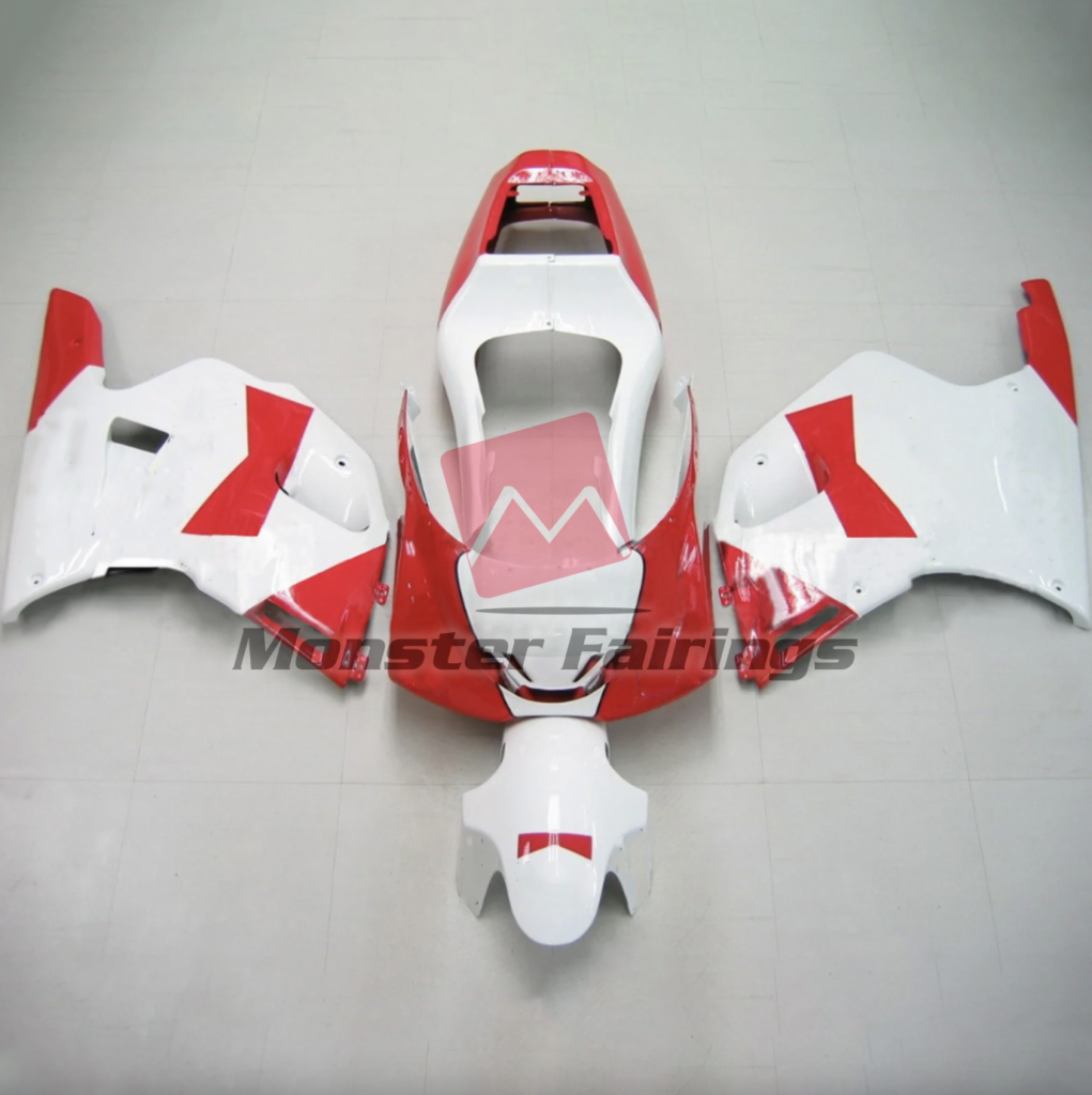 Yamaha TZR 250 1991 - 1994 Gloss White and Red ABS fairings - custom motorcycle bodywork kit by Monster Fairings