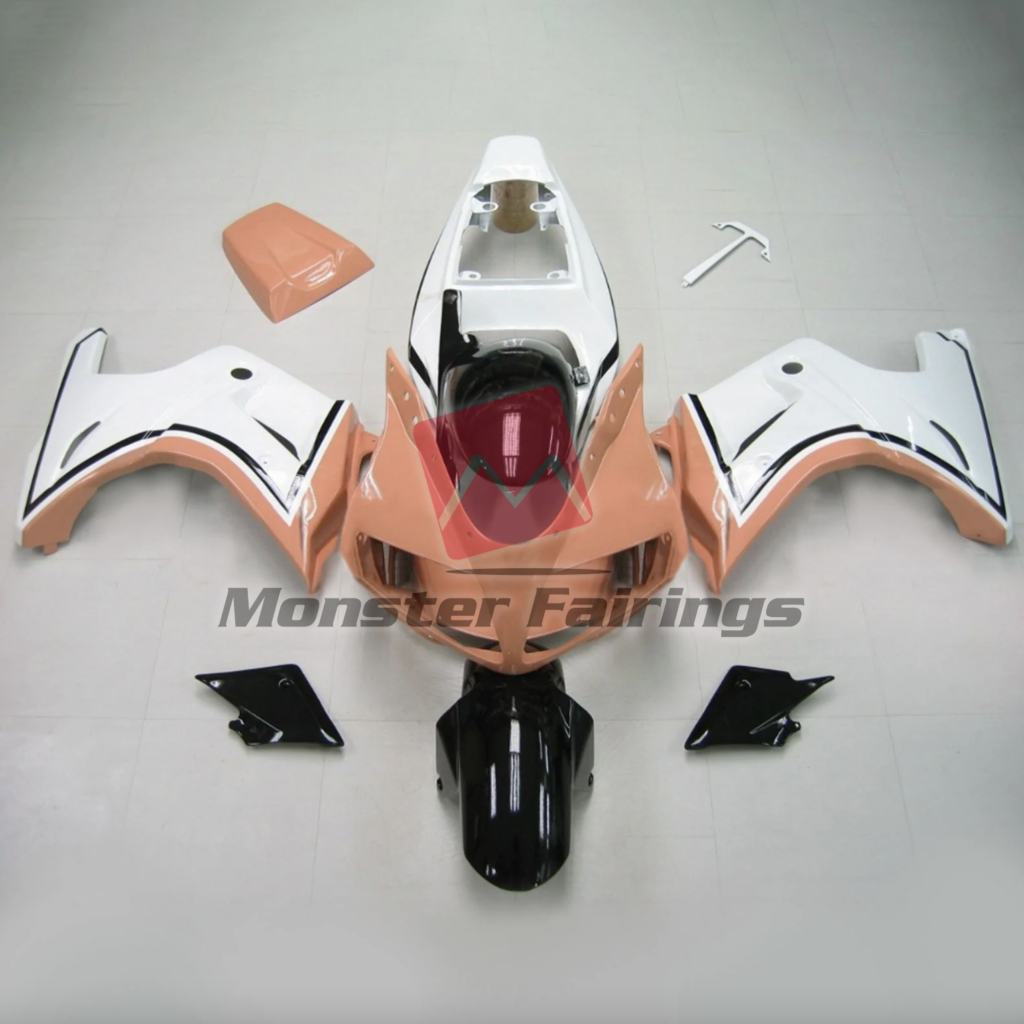Suzuki SV650 2003 - 2011 Salmon Pink & and White ABS fairings - custom motorcycle bodywork kit by Monster Fairings