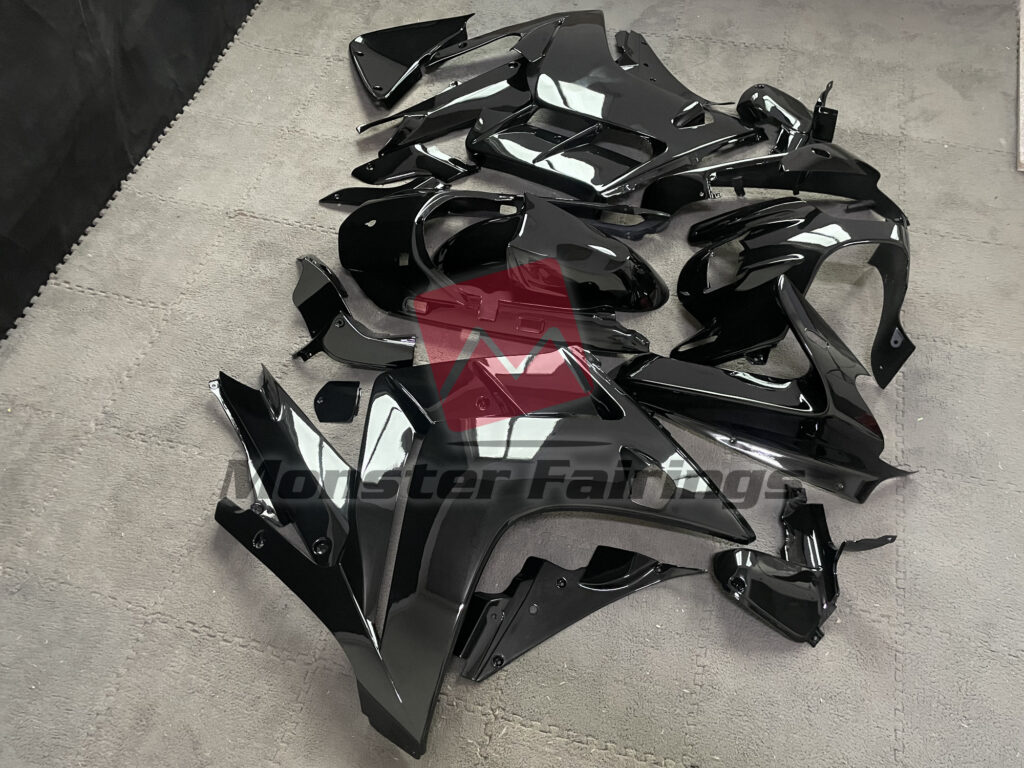 2000 - 2005 Yamaha FJR 1300 Gloss Black fairing set - ABS injection, custom painted by Monster Fairings