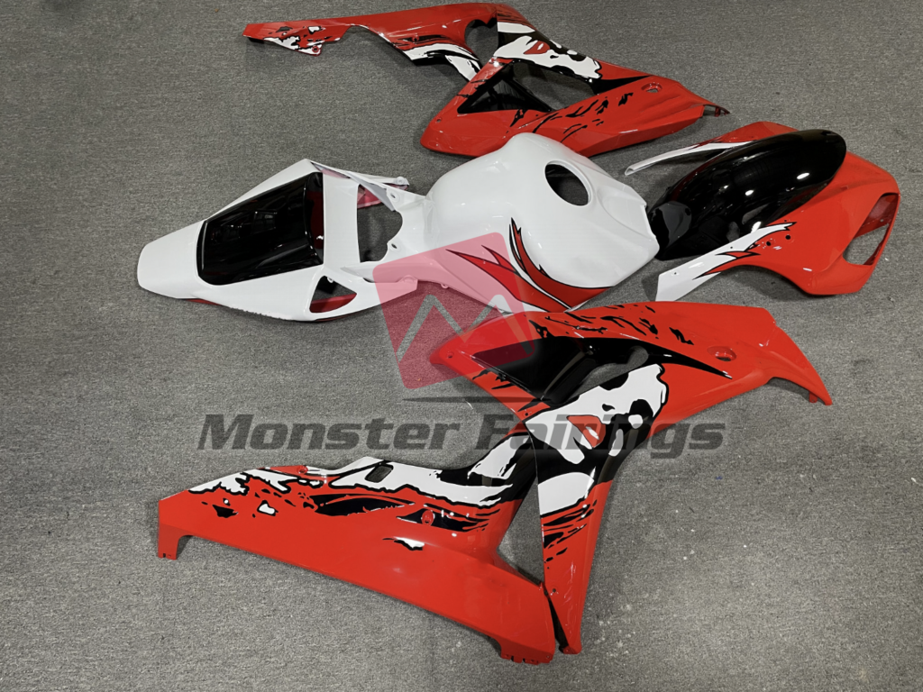 2006 - 2007 Honda CBR1000RR Red Leyla Design fairing set - ABS injection, custom painted by Monster Fairings