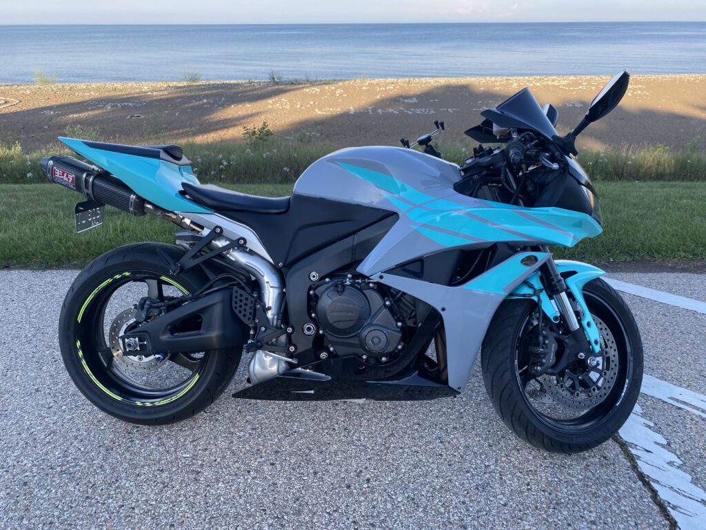 Monster Fairings ABS fairing kit for Honda CBR600RR 2007 - 2008 - Gloss Nardo Gray Black & Teal, precise OEM fit
