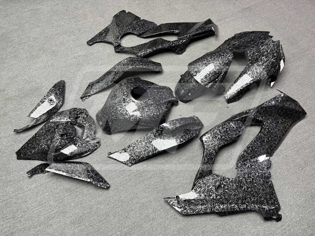 Monster Fairings ABS fairing kit for Kawasaki ZX - 10R 2021 - 2025 - Gloss Forged Carbon Fiber Style, precise OEM fit