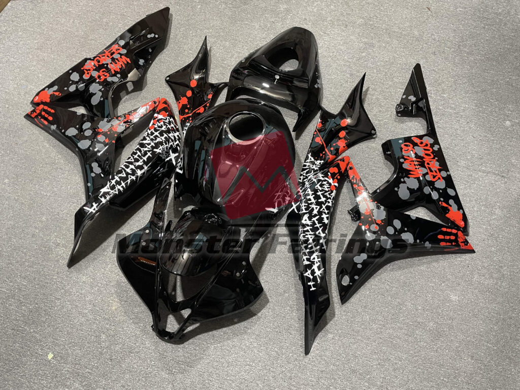 Honda CBR600RR custom ABS fairings 2007 - 2008 in Why So Serious - durable replacement kit, Monster Fairings