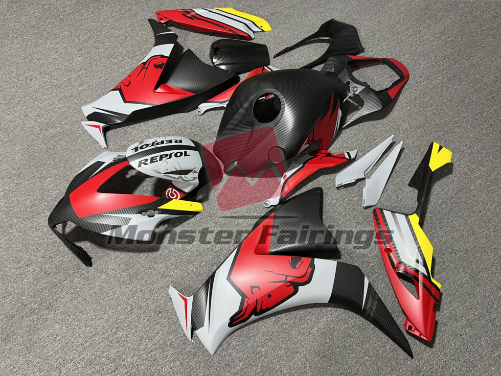 Honda CBR1000RR custom ABS fairings 2012 - 2016 in Matte Custom Bull Carbon Fiber Style - durable replacement kit, Monster Fairings
