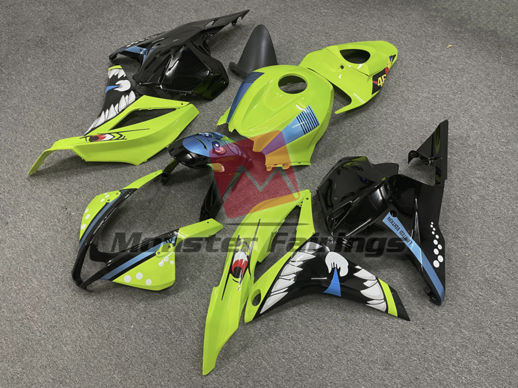 Honda CBR600RR custom ABS fairings 2009 - 2012 in High Viz Shark - durable replacement kit, Monster Fairings