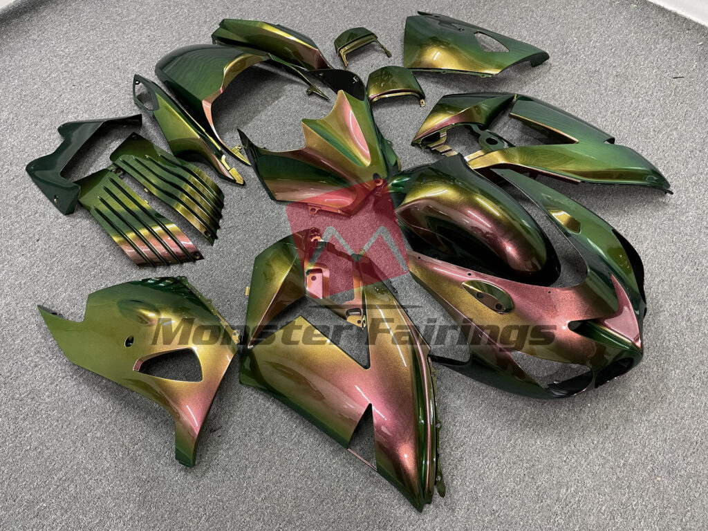 Gloss Green Chameleon ABS fairings for Kawasaki ZX14R 2006 - 2011 - premium OEM fit kit by Monster Fairings