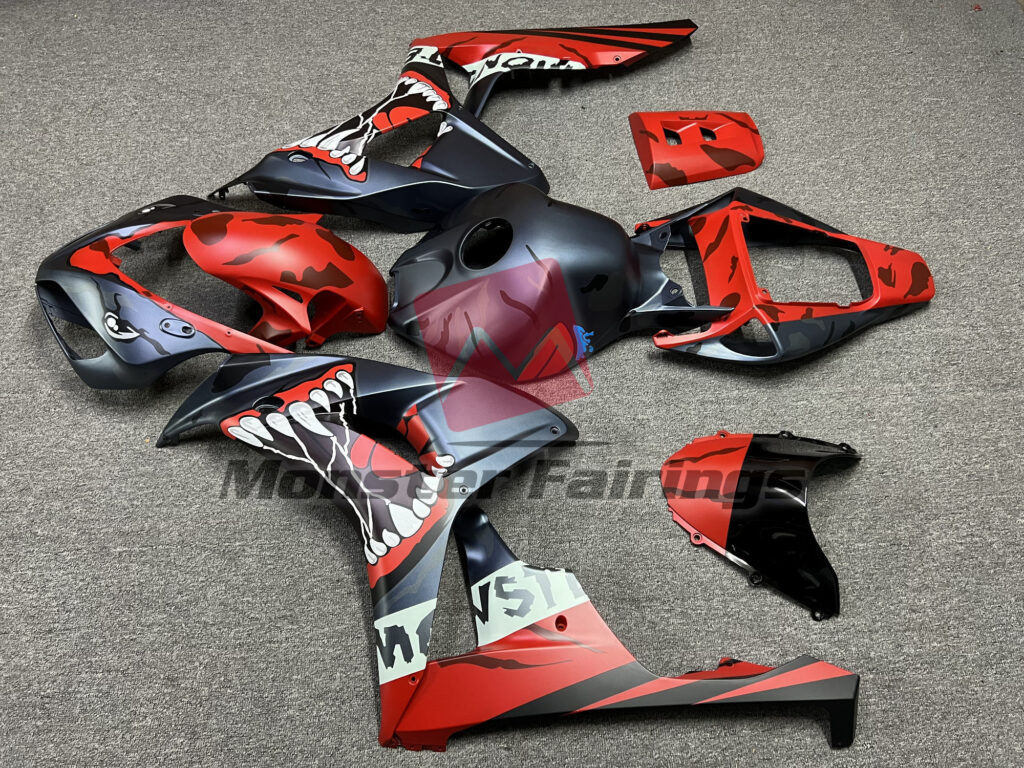 2006 - 2007 Honda CBR1000RR Monster Red fairing set - ABS injection, custom painted by Monster Fairings