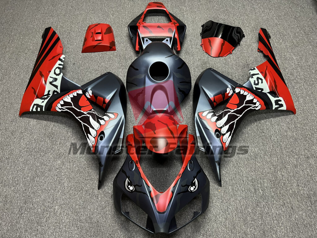Honda CBR1000RR 2006 - 2007 Monster Red ABS fairings - custom motorcycle bodywork kit by Monster Fairings