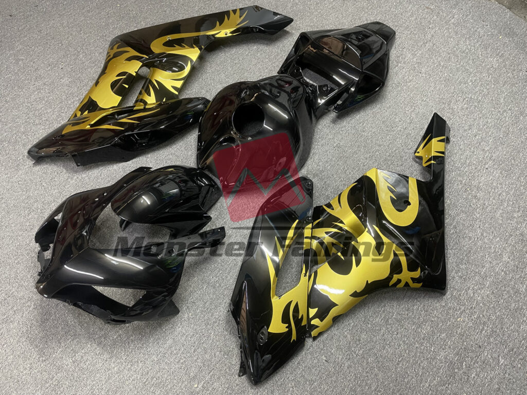 2004 - 2005 Honda CBR1000RR Gold Dragon fairing set - ABS injection, custom painted by Monster Fairings