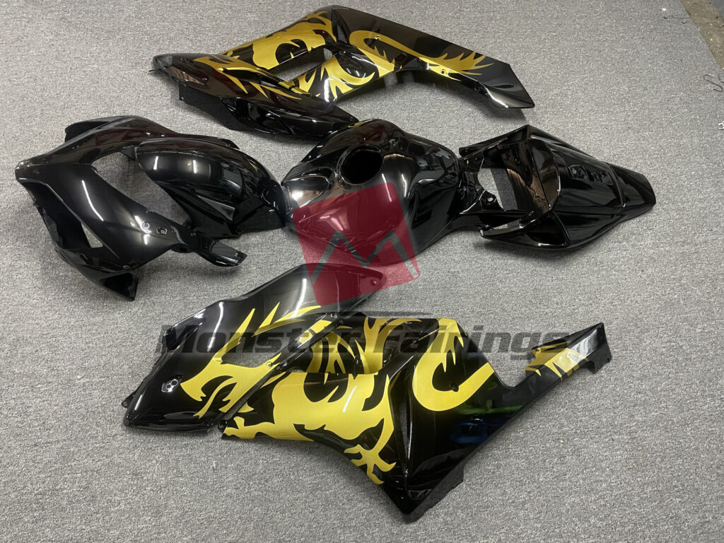 Honda CBR1000RR custom ABS fairings 2004 - 2005 in Gold Dragon - durable replacement kit, Monster Fairings