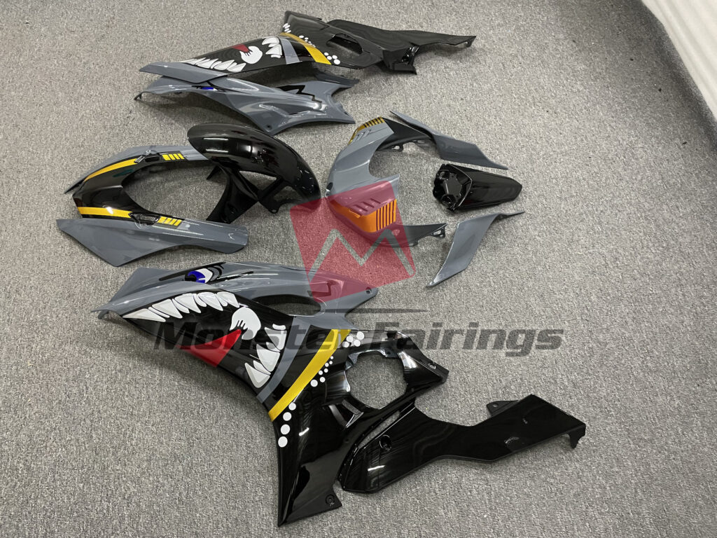 2017 - 2022 Yamaha R6 Special Nardo Shark with Gold fairing set - ABS injection, custom painted by Monster Fairings