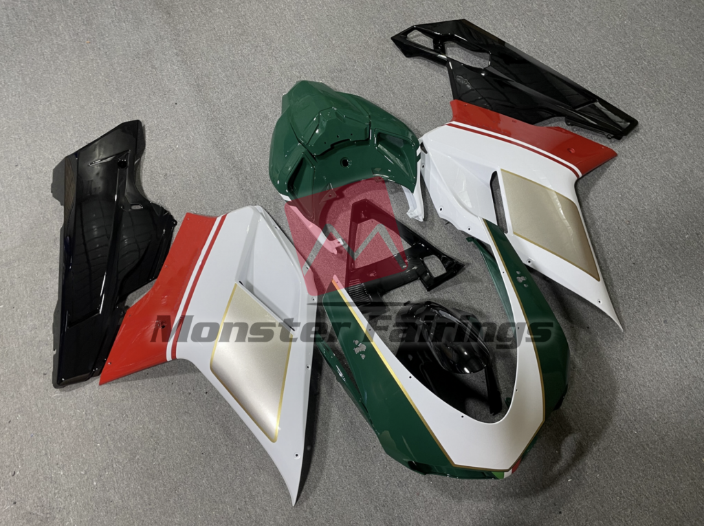 Tri Colore Design ABS fairings for Ducati 848 1098 1198 2007 - 2012 - premium OEM fit kit by Monster Fairings