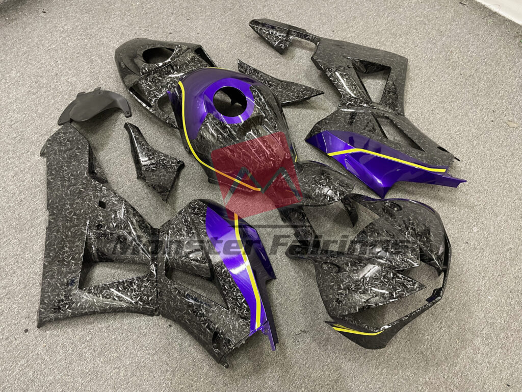 Honda CBR600RR custom ABS fairings 2013 - 2025 in Forged Carbon Fiber with Purple - durable replacement kit, Monster Fairings