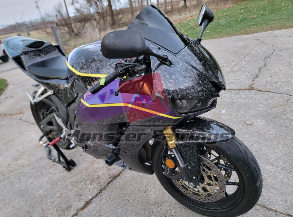 Monster Fairings ABS fairing kit for Honda CBR600RR 2013 - 2025 - Forged Carbon Fiber with Purple, precise OEM fit
