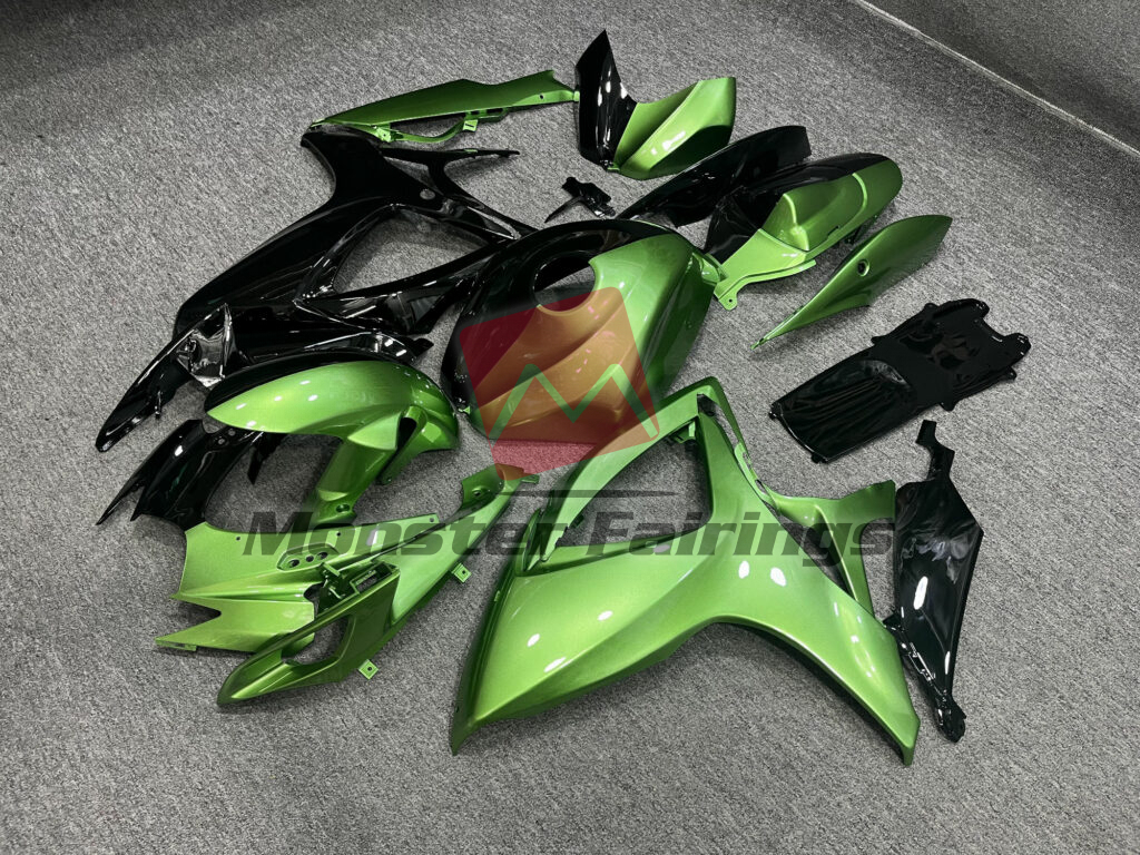 Gloss Green & Black Split ABS fairings for Suzuki GSXR 600 - 750 2006 - 2007 - premium OEM fit kit by Monster Fairings